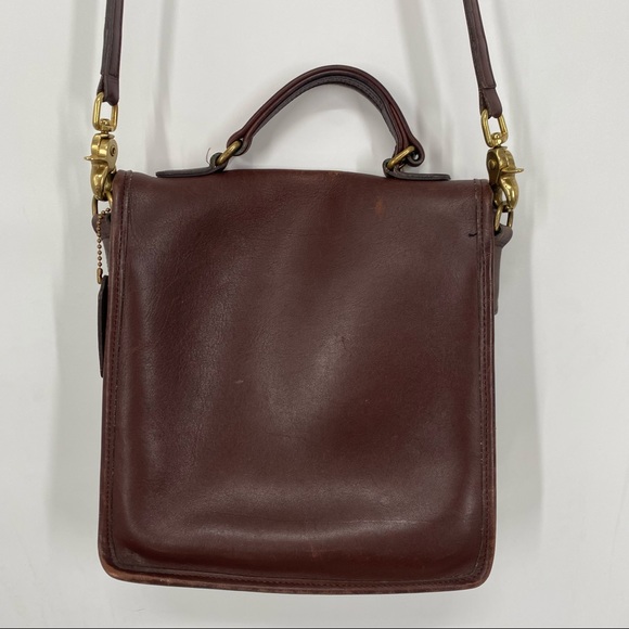Coach Vintage Brown Leather Willis Station Crossbody Bag 5130 - Picture 5 of 10